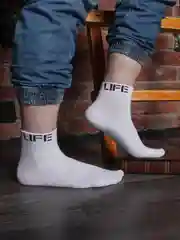 Белый носки мужские "Ленар"