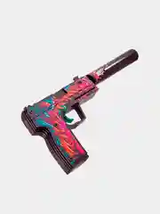 Алый деревянный пистолет USP-S Скоростной Зверь КС ГО / CS GО ЮСП (резинкострел)