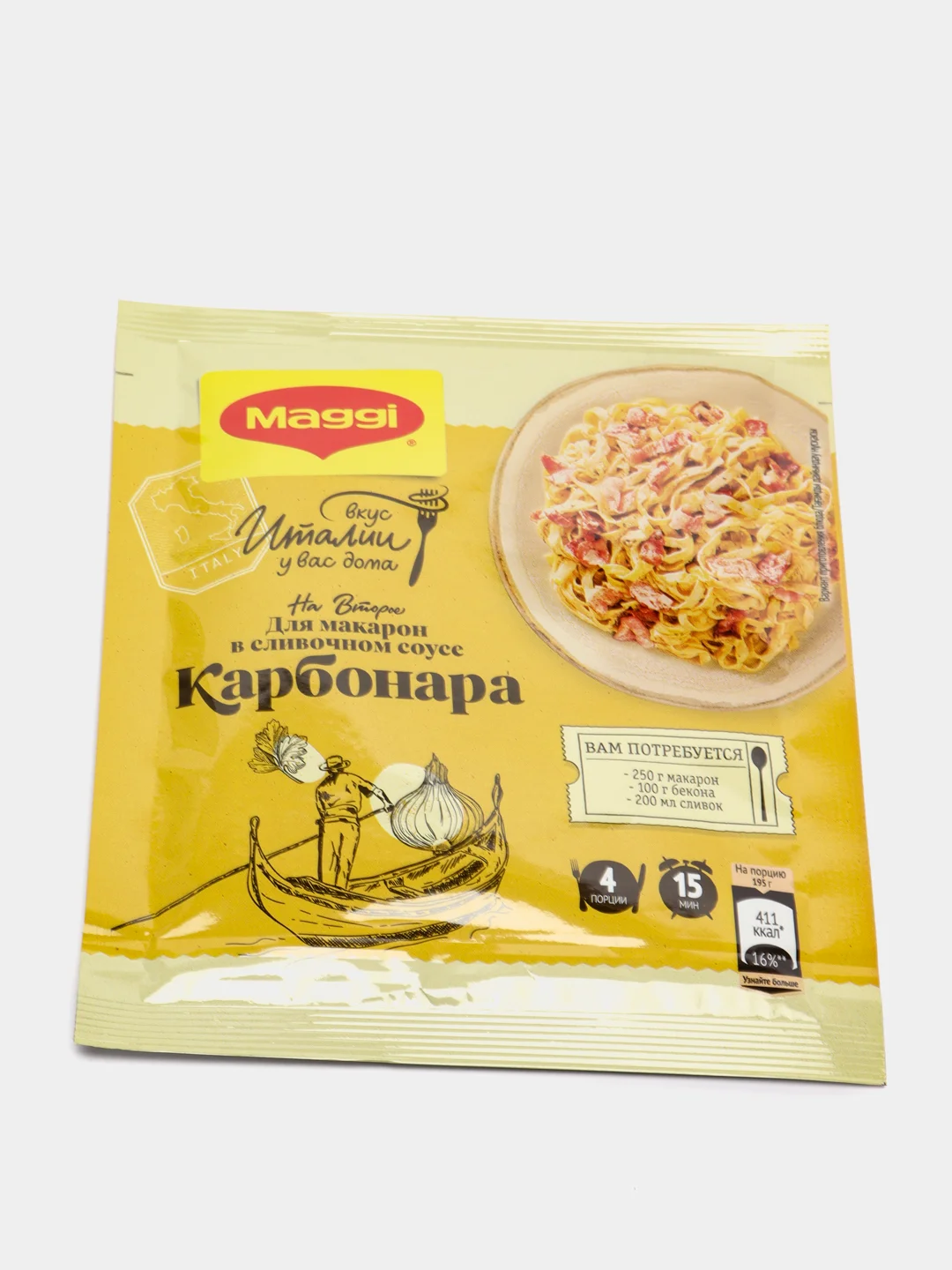 МАГГИ Смесь сухая для приготовления макарон в сливочном соусе карбонара. 30г