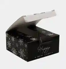 Складная коробка новогодняя, 15*15*7 см