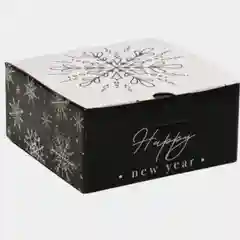 Складная коробка новогодняя, 15*15*7 см