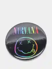 Оливковый значки Nirvana большие 56 мм, Нирвана