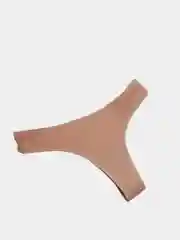 Коралловый меланж однотонные трусы стринги, хлопковые