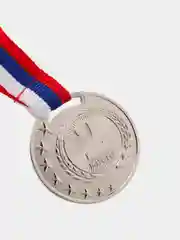 Медаль призовая, 2 место, серебро, d=4 см
