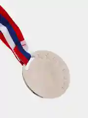 Медаль призовая, 2 место, серебро, d=4 см