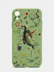 Бирюзовый чехол "NASA" для iPhone 7/8 Plus/X/XS/XR Max/11 Pro Max/12/13 Pro max/mini