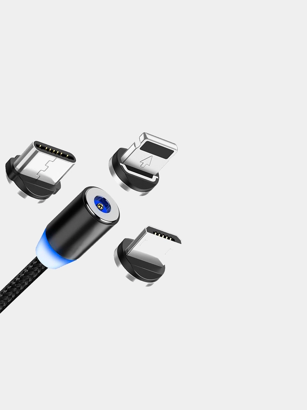 USB-кабель магнитный X-cable c коннекторами: Micro, Type-C,  Lightning
