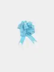 Бант-шар, тонкие полосы, цвет голубой, диаметр 10 см, ширина 1,8 см