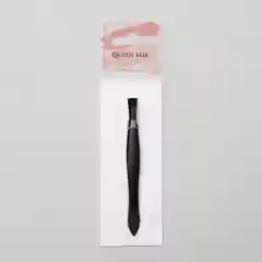 Пинцет прямой, узкий, 8,5 см, цвет чёрный