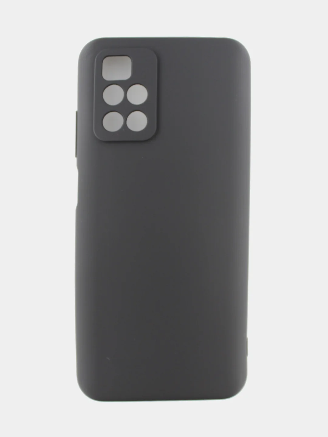 Черный чехол для Xiaomi Redmi 10 силиконовый с soft touch покрытием