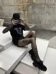 Черный капроновые колготки женские с надписями
