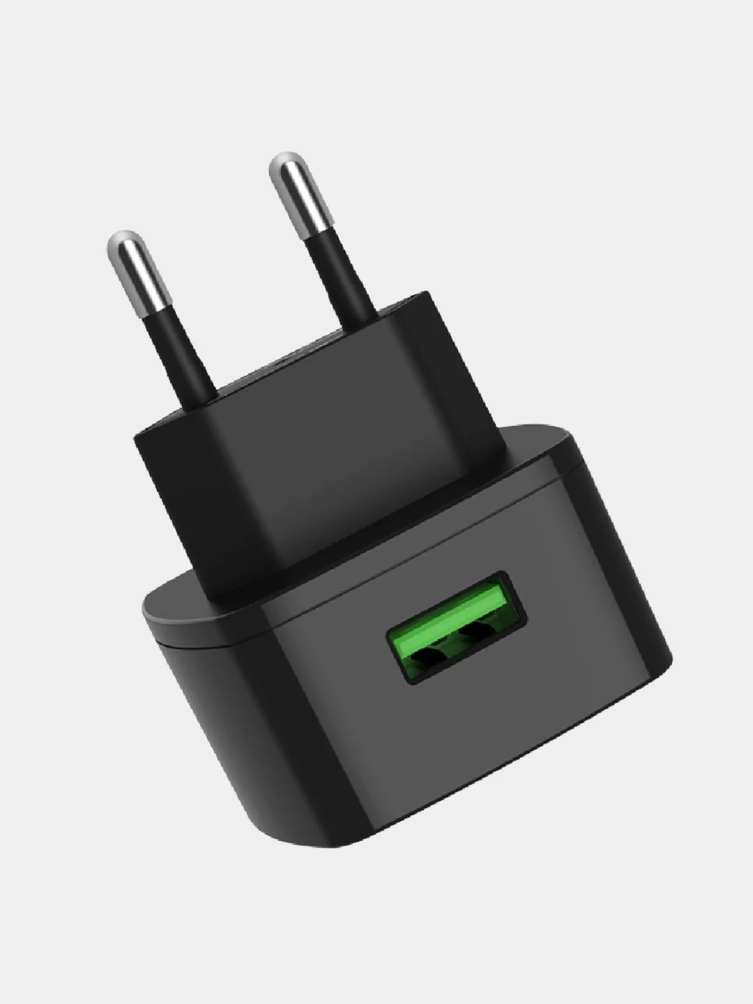 Черный блок питания 18W, умная зарядка, 1USB порт, 3.0A Hoco C70А, быстрая зарядка
