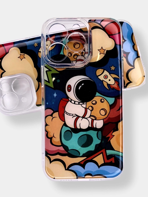 Чехол накладка с принтом "Космонавт", iPhone 13, 13 Pro
