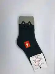 Зеленый женские пуховые носки "Кошка"