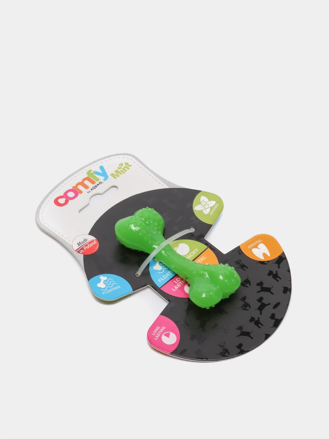Зеленый игрушка для собак COMFY Косточка для собак с ароматом мяты, разных цветов и размеров