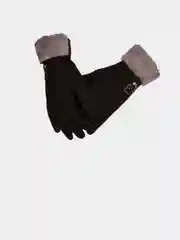 Угольный перчатки женские теплые