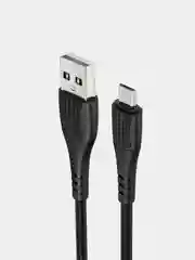 Черный кабель зарядный BOROFONE BX37 (1m, Micro-USB/Type-C/Lightning) для Android и Apple iPhone