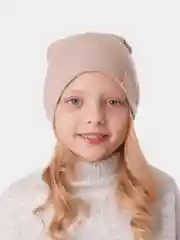 Бежевый шапка для девочки HiBy, бини