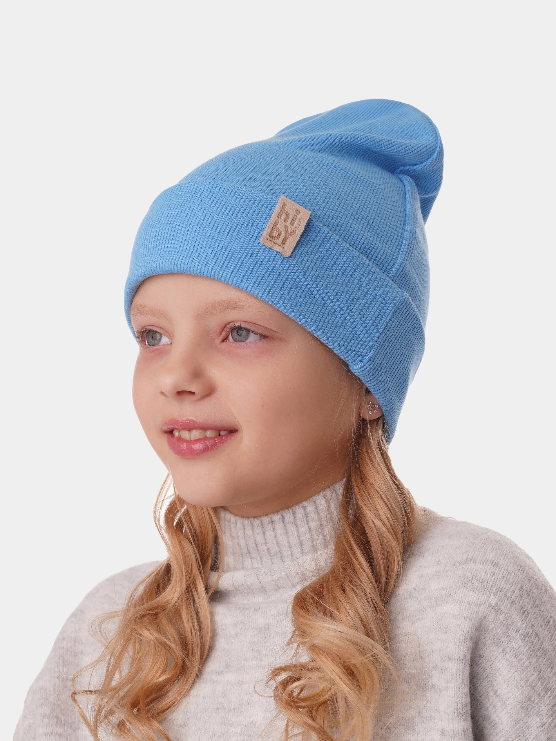 Голубой шапка для девочки HiBy, бини