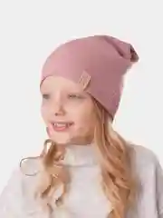 Пудровый шапка для девочки HiBy, бини