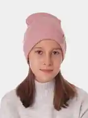 Пудровый шапка для девочки HiBy, бини