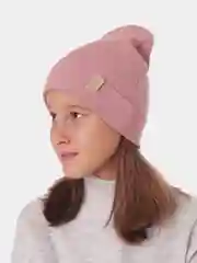 Пудровый шапка для девочки HiBy, бини