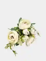 Белый искусственные цветы "Букет камелия"