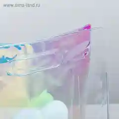 Голубой пакет из голографического пластика Perfect