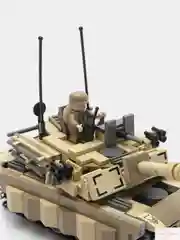 Бежевый конструктор для мальчиков военный самолет Истребитель, 331 деталь
