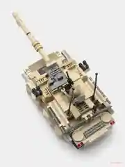 Бежевый конструктор для мальчиков военный самолет Истребитель, 331 деталь
