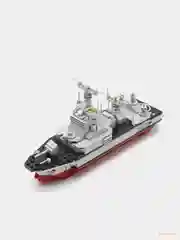 Серый конструктор для мальчиков военный самолет Истребитель, 331 деталь