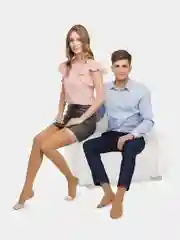 Бежевый чулки компрессионные без мыска 2 класс Польза