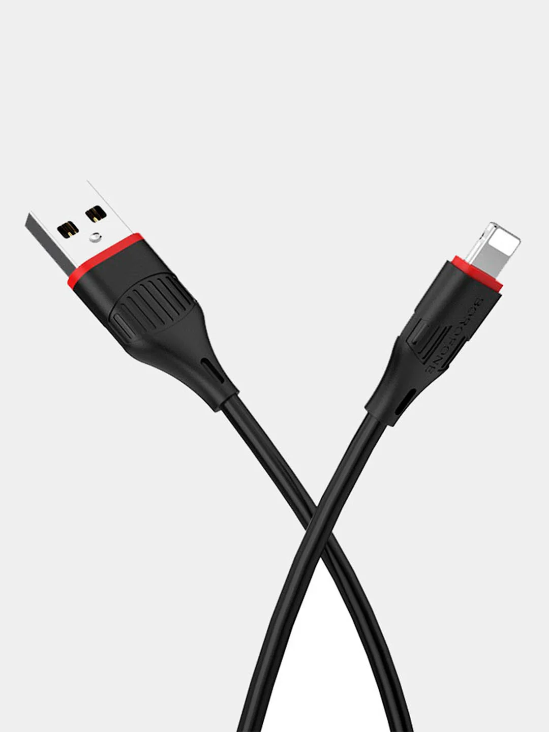 Кабель зарядный BOROFONE BX17 microUSB, Type-C, Lightning, черный