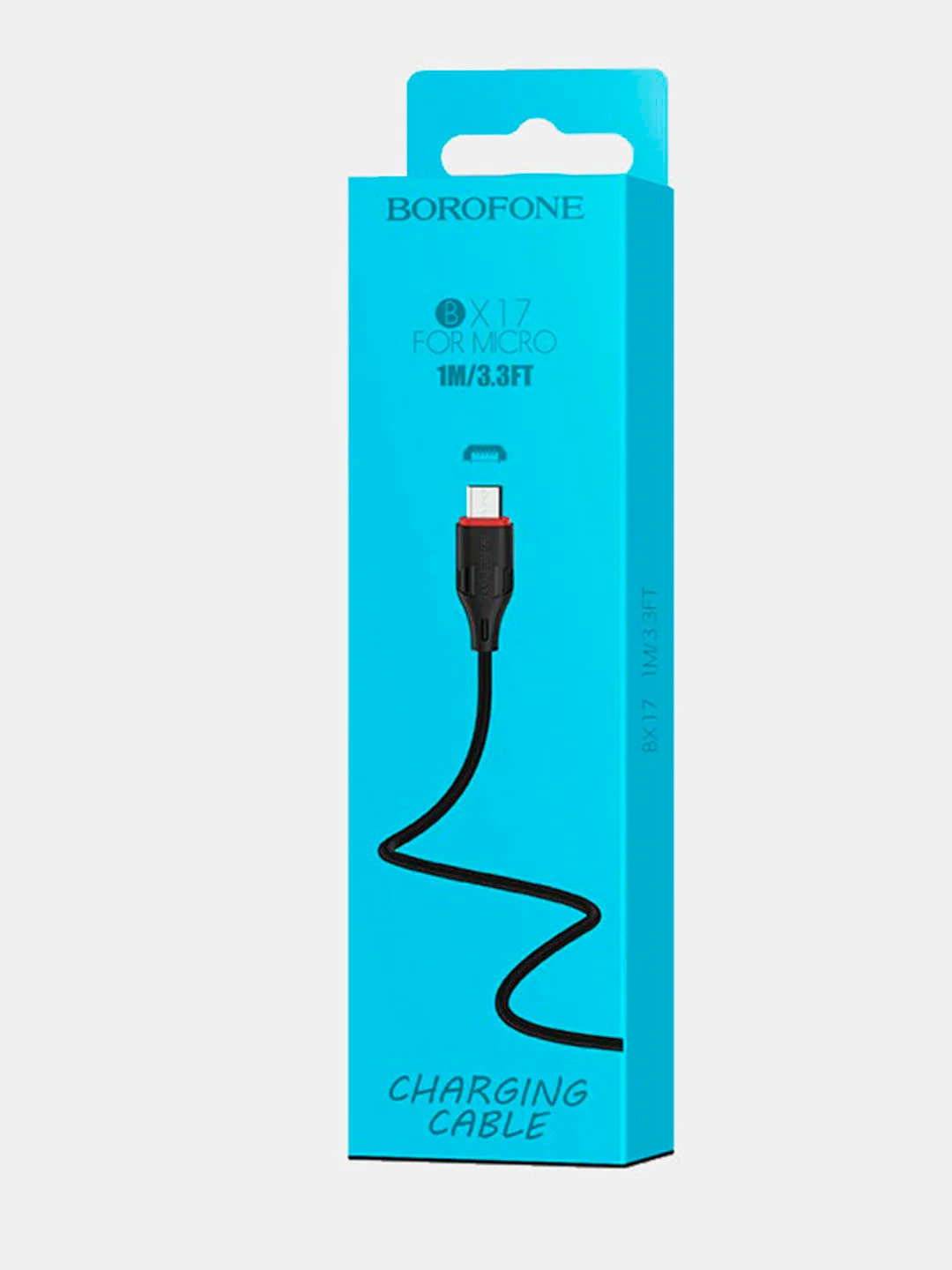 Кабель зарядный BOROFONE BX17 microUSB, Type-C, Lightning, черный