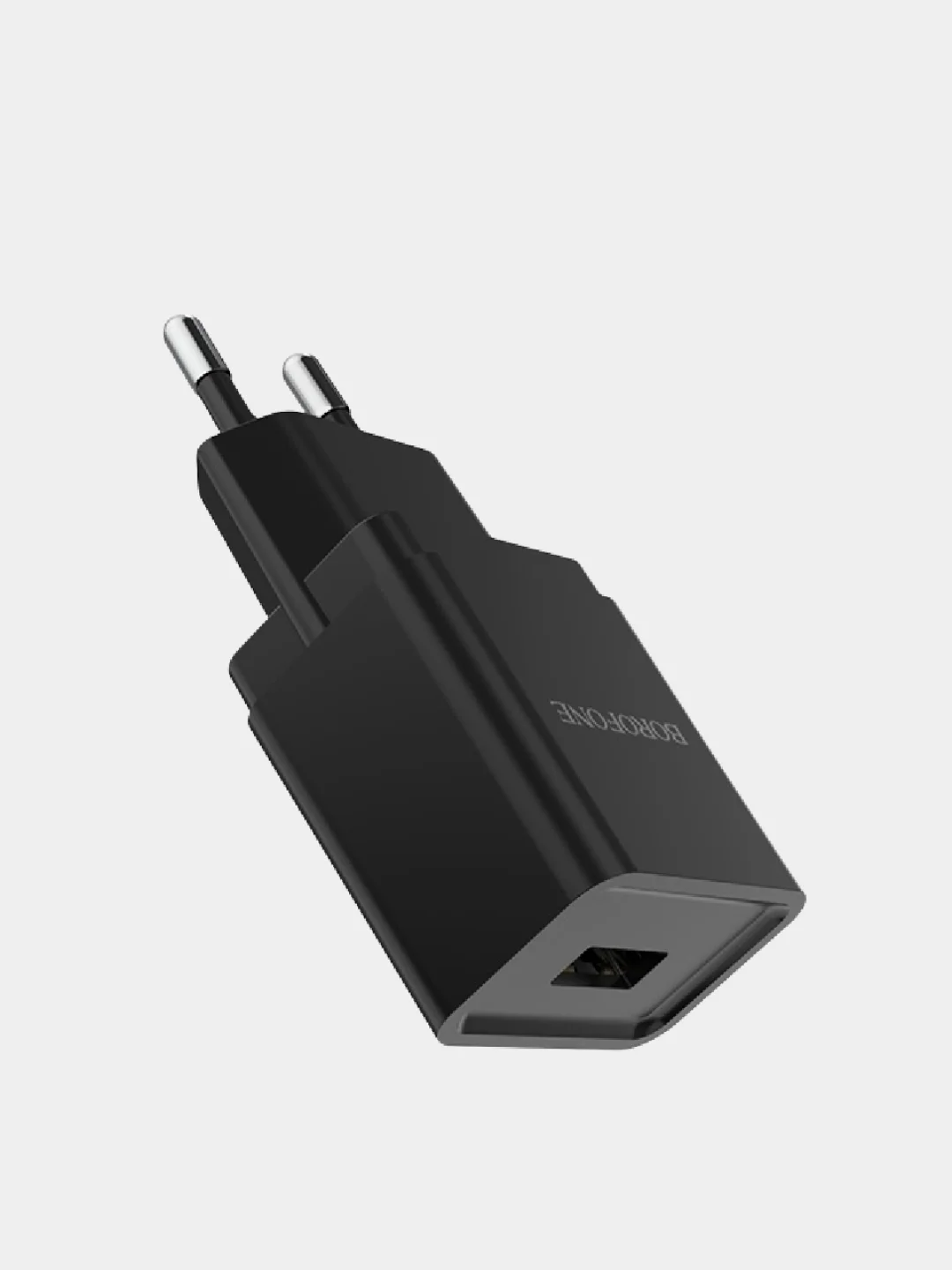 Черный блок питания 1A / Зарядное устройство 1USB Borofone BA19A, интеллектуальная идентификация