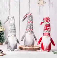 Белый новогодний гномик, гном tomte, гном nisse