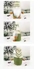 Бежевый новогодний гномик,  гном tomte, гном nisse