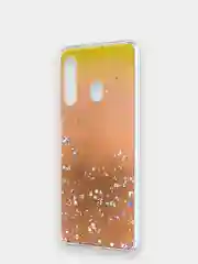 Золотой samsung Galaxy A60, Самсунг Галакси А60, чехол силиконовый с блестками
