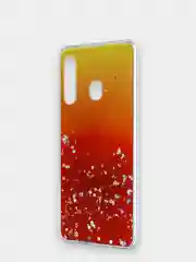 Красный samsung Galaxy A60, Самсунг Галакси А60, чехол силиконовый с блестками
