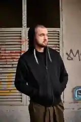 Толстовка на молнии с карманами кенгуру, с начесом