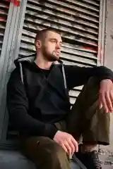 Толстовка на молнии с карманами кенгуру, с начесом