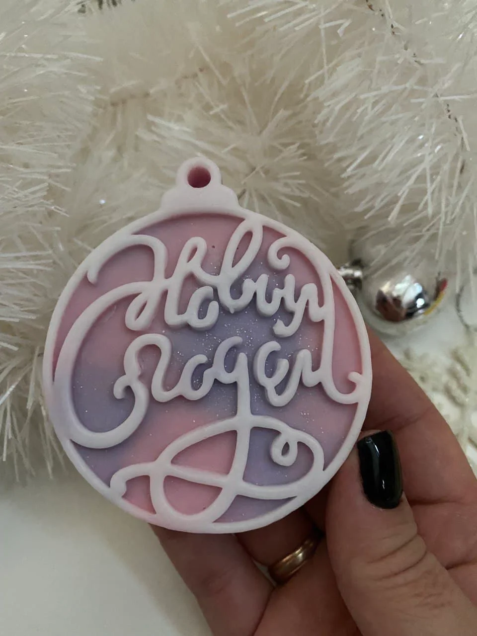 Елочная игрушка-мыло "С новым годом", ручная работа/новогодний подарок/новый год/сюрпиз