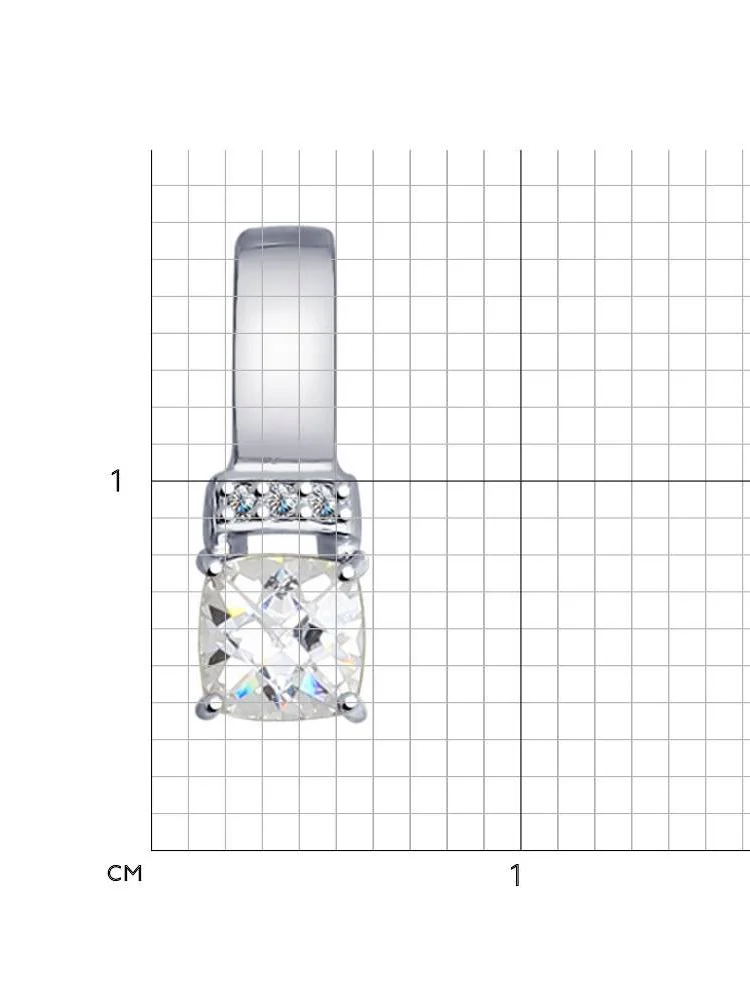Подвеска с фианитом SWAROVSKI