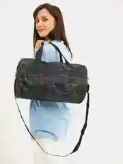 Сумка спортивная, дорожная, повседневная,для спорта, черный дизайн