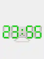 Белый часы с будильником Perfeo "LUMINOUS 2", LED, зелёная подсветка
