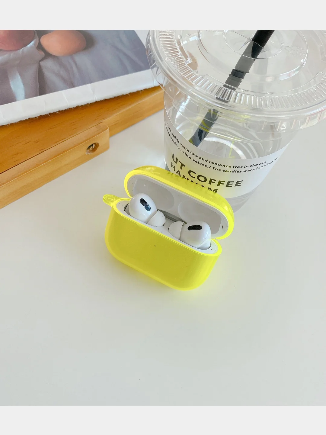 Желтый силиконовый чехол для AirPods 1/2, Pro, неон