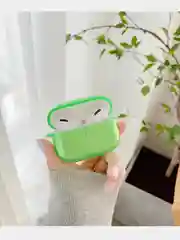 Бирюзовый силиконовый чехол для AirPods 1/2, Pro,  неон