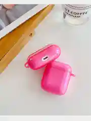 Розовый силиконовый чехол для AirPods 1/2, Pro,  неон
