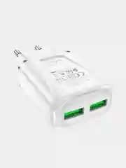Блок питания 2USB 3A 18W Borofone BA54A, Зарядное устройство PD 18W+QC3.0 быстрая зарядка