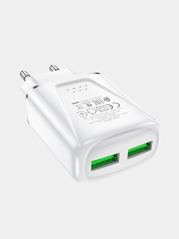 Блок питания 2USB 3A 18W Borofone BA54A, Зарядное устройство PD 18W+QC3.0 быстрая зарядка